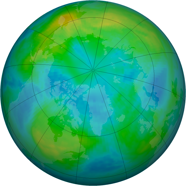 Arctic ozone map for 12 October 1979